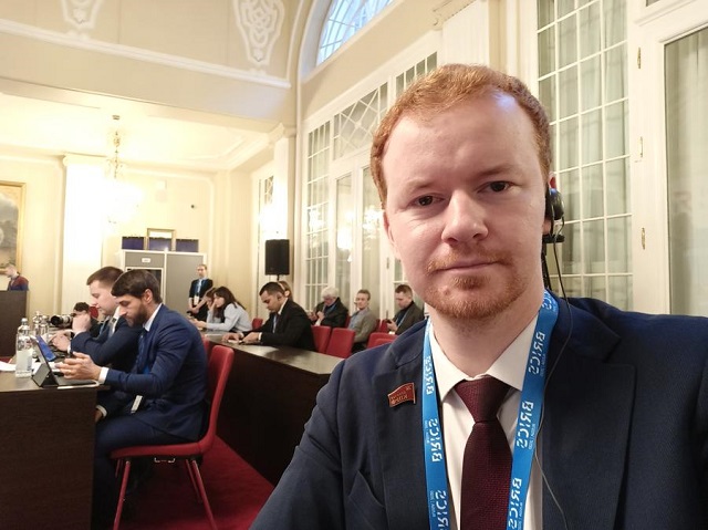 Денис Парфенов на форуме молодых парламентариев БРИКС